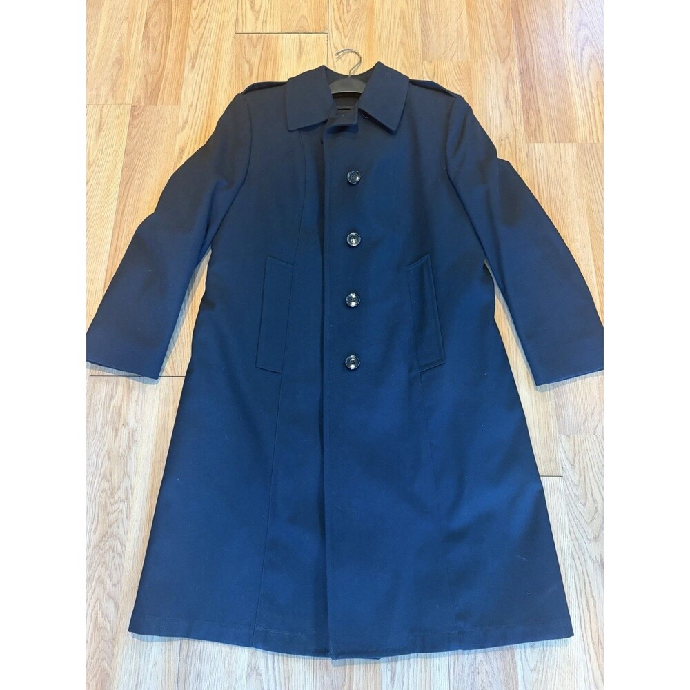 Freed & Freed Intl Ltd Vintage Womens Black Wool Long Overcoat Collared Button M